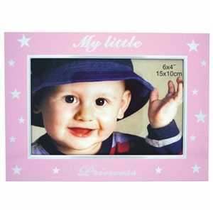 6x4 Inch Pink Princess Baby Picture Frame CLEARANCE ITEM