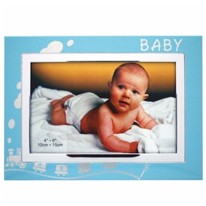 6x4 Inch Blue Baby Picture Frame CLEARANCE ITEM