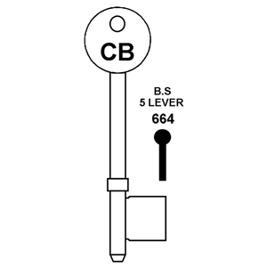 Securefast 5 Lever Plain Bit, SKS 406, HD B572