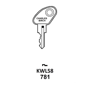 Small Avocet Window Lock Key, SKS KWL58