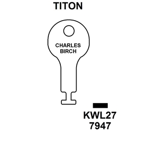 Titon Window Key KWL27 , HD WL064