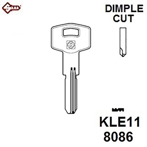 Silca KLE11, Kale Dimple Security Cylinder Blank, JMA KAE14