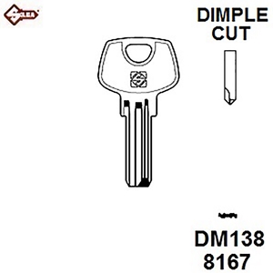 Silca DM138, DOM Dimple Cylinder Blank JMA DOM43