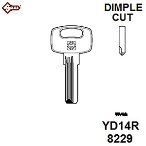 Silca YD14R, Yardeni Dimple Security Cylinder Blank JMA YAR4D