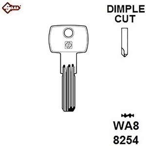 Silca WA8, Wally Dimple Security Cylinder Blank