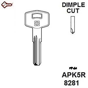 Silca APK5R, Apeks Security Dimple Blank