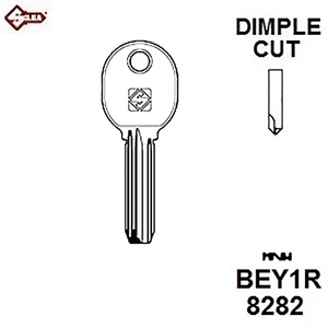 Silca BEY1R, Bey Security Dimple Blank. JMA BEY1D
