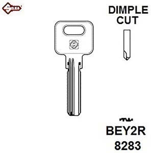 Silca BEY2R, Bey Security Dimple Blank. JMA BEY2D