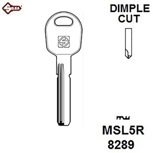 Silca MSL5R, Master Lock Security Dimple Blank