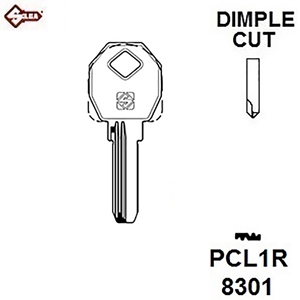 Silca PCL1R, Paco Locks Security Dimple Blank