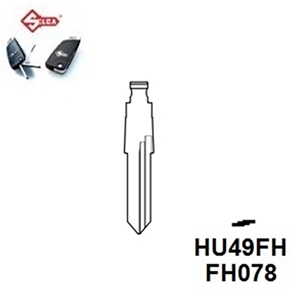 Silca HU49FH. Flip Head Key Blade