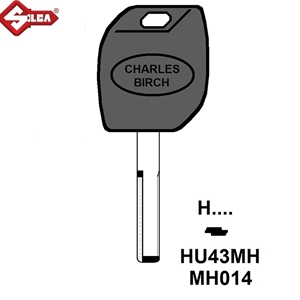 Silca MH Electronic Key Blade. HU43MH (Vauxhall)