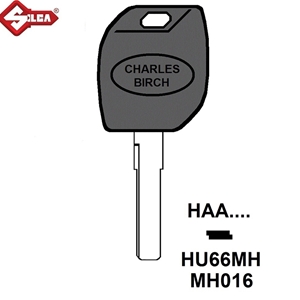 Silca MH Electronic Key Blade. HU66MH (Audi, Porsche, VW)