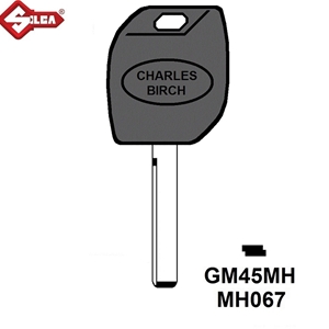 Silca MH Electronic Key Blade. GM45MH, (Holden)
