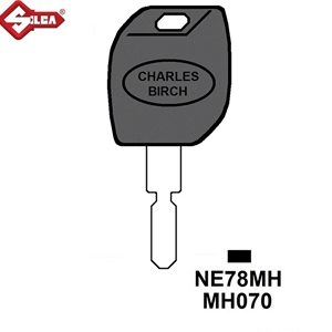 Silca MH Electronic Key Blade. NE78MH (Peugeot)