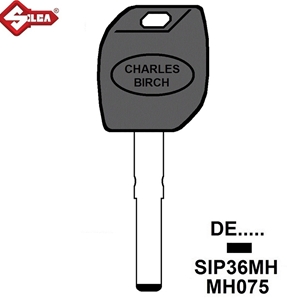 Silca MH Electronic Key Blade. SIP36MH, (Peugeot)