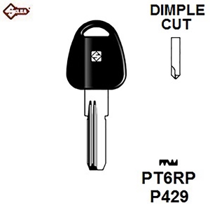 Silca PT6RP, Potent Dimple Plastic Top Blank