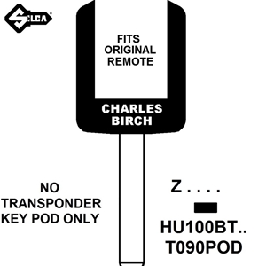Silca HU100BT12 - Peugeot Transponder (Without Chip)
