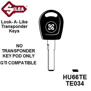 Silca HU66TE - Volkswagon Transponder (Without Chip)