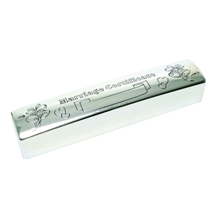 Marriage Certificate Holder Silver Plated 22.5cm