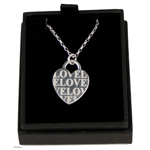 SH35 925 Silver LOVE Heart 18 Inch Chain