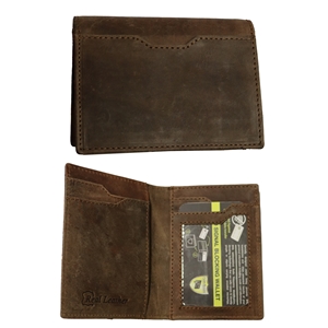 Birch Hunter Oiled Leather Credit Card Holder with RFID Brown