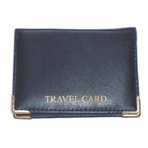 Birch Leather Double Travel Card Holder With Metal Corners