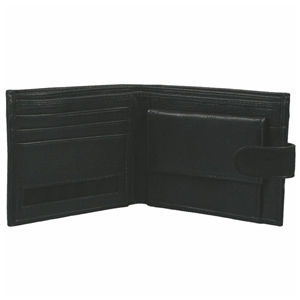 Birch Nappa Leather Wallet With Coin Pocket Black