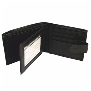 Birch Nappa Leather Wallet Black With Tab, 9 Card Slots