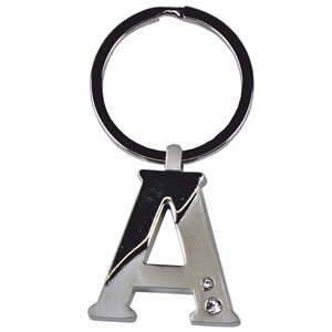 Alphabet Key Ring With Crystal Letter A