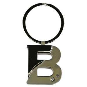 Alphabet Key Ring With Crystal Letter B