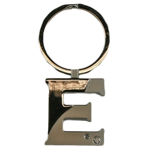 Alphabet Key Ring With Crystal Letter E