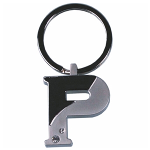 Alphabet Key Ring With Crystal Letter P
