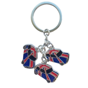 Union Jack Charm Key Ring Three Minis