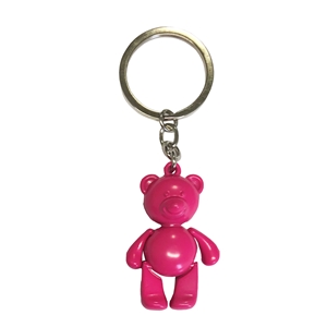 Pink Teddy Bear Key Ring