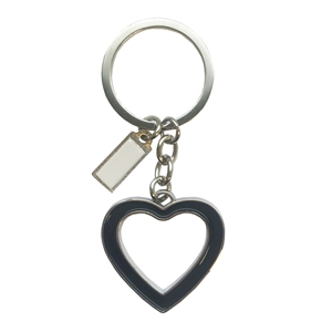 Black Heart Key Ring