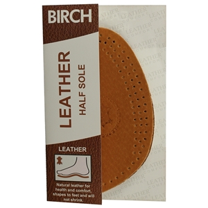 Birch Leather Half Insoles Medium Sizes 5 - 6