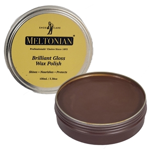 Meltonian Brilliant Gloss Wax Shoe Polish 100ml Medium Brown