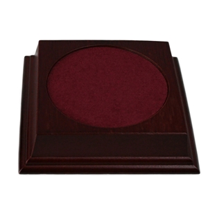 Mahogony Square Wooden Base With 70mm Diameter Recess Clearance Price £2.10