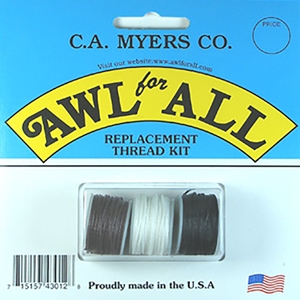 Myers Awl For All Waxed Thread 3 Spool Pack, Assorted
