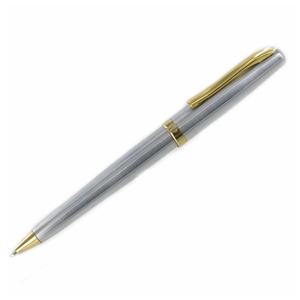 Duke Ball Point Pen Satin Silver Finish With Gold