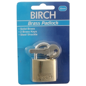 Birch Brass Padlock 32mm