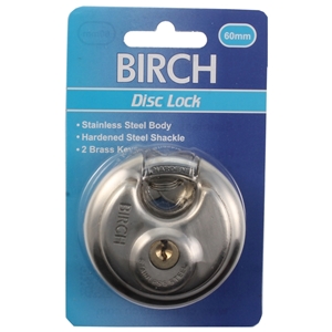 Birch Steel Disc Lock 60mm