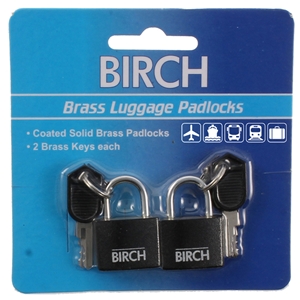 Birch Set Of 2 Luggage Locks Black 20mm
