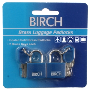 Birch Set Of 2 Luggage Locks Blue 20mm