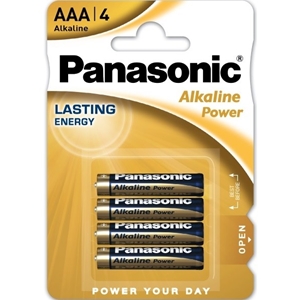 Panasonic Alkaline Power Batteries AAA (Pack of 4)