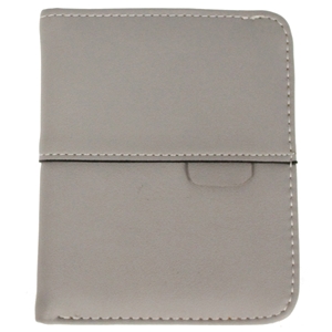 Faux Leather Ladies Folding Wallet Grey