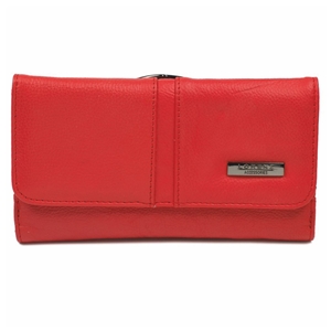 Cowhide 17cm 2 Side Purse Assorted Colours RFID