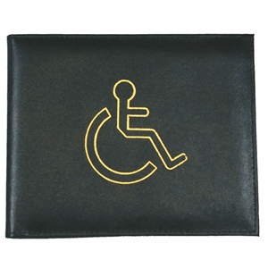 Grained PU Disabled Badge Holder (Black or Dark Grey)
