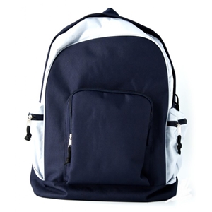 Large Polyester Back Pack with Top Zip
